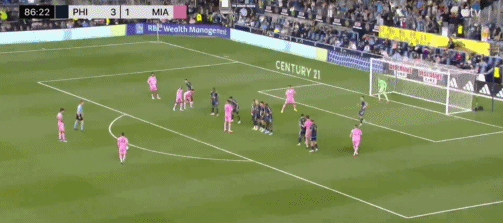 里程碑!梅西攻入67粒任意球独居历史第三,领先C罗3球